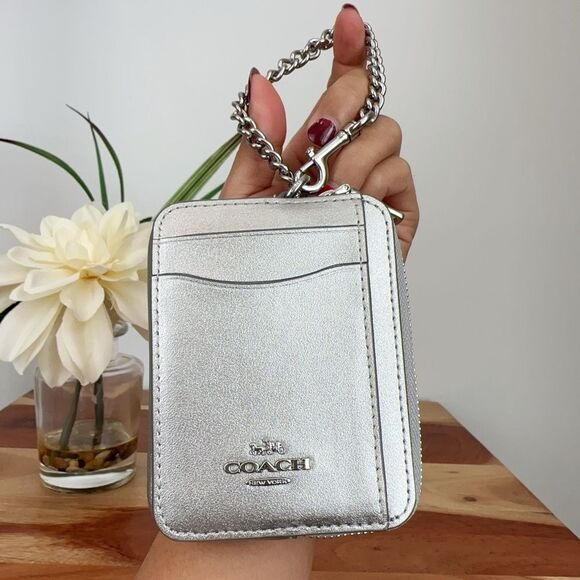 NWT Coach Leather Zip Card Case - Picture 5 of 6